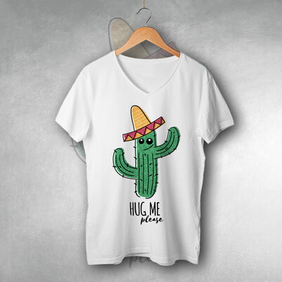 Meksikalı Kaktüs Unisex Tişört - Thumbnail
