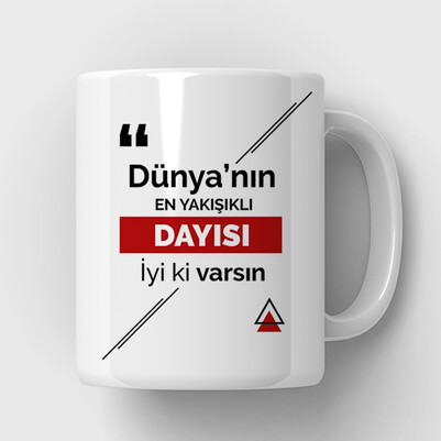 Mesajlı Dayıya Hediye Kupa Bardak - Thumbnail