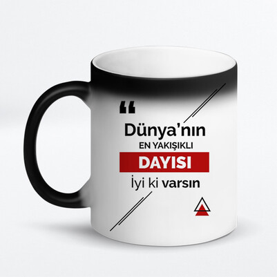 Mesajlı Dayıya Hediye Kupa Bardak - Thumbnail