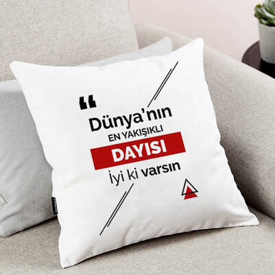 Mesajlı Dayıya Hediye Yastık - Thumbnail