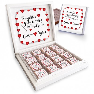 Mesajlı Sevgililer Günü Çikolata Kutusu - Thumbnail