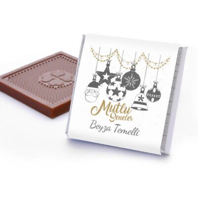 Mesajlı ve İsme Özel Yılbaşı Çikolata Kutusu - Thumbnail