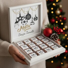  - Mesajlı ve İsme Özel Yılbaşı Çikolata Kutusu