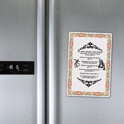 Mevlana'dan 7 Öğüt Yazılı Buzdolabı Magneti - Thumbnail