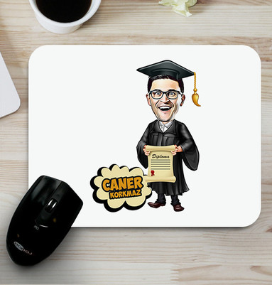  - Mezun Öğrenci Karikatürlü Mouse Pad