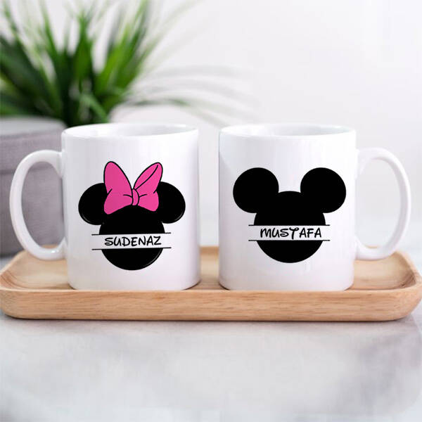 Mickey Cartoon İkili Sevgili Kupası