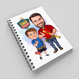 Mimar Baba ve Oğlu Karikatürlü Defter - Thumbnail