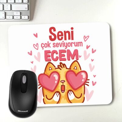  - Minnoş Kedicik Sevgililere Özel Mousepad