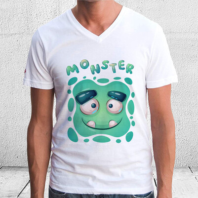 Monster Tasarım Unisex Tişört - Thumbnail