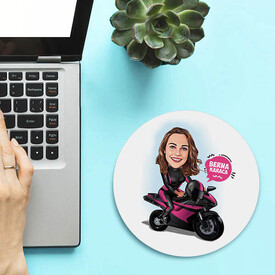  - Motora Binen Kadın Karikatürlü Mousepad