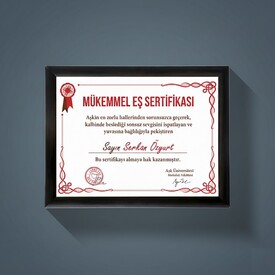  - Mükemmel Eş Sertifikası