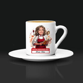 Mutfak Profesörü Anne Karikatürlü Kahve Fincanı - Thumbnail