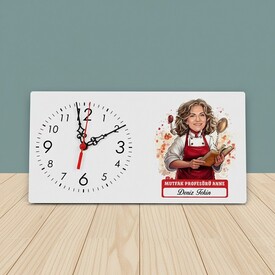  - Mutfak Profesörü Anne Karikatürlü Masa Saati