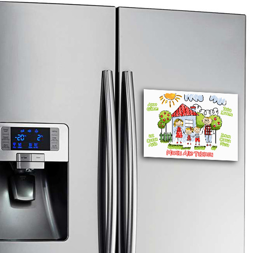 Mutlu Aile Tablomuz Buzdolabı Magneti