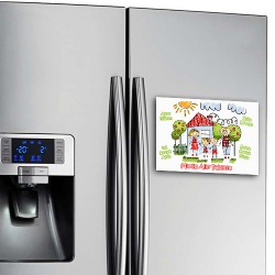 Mutlu Aile Tablomuz Buzdolabı Magneti - Thumbnail