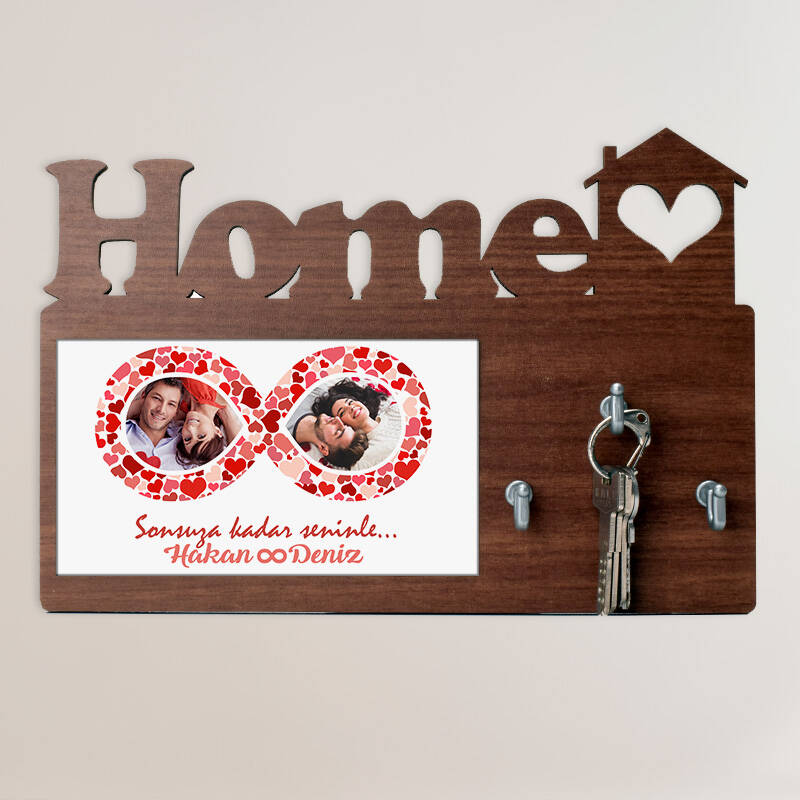 Mutlu Aşıklar Home Anahtarlık Askısı