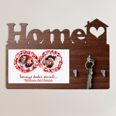 Mutlu Aşıklar Home Anahtarlık Askısı - Thumbnail