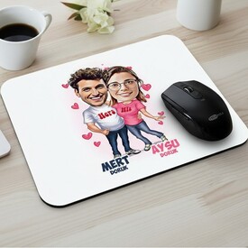  - Mutlu Aşıklar Karikatürlü Mouse Pad