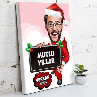  - Mutlu Bir Yıl Dilerim Kanvas Tablo