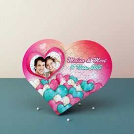  - Mutlu Sevgililer 99 Parça Kalp Puzzle