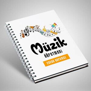 Müzik Öğretmenine Özel İsimli Defter - Thumbnail