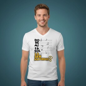  - Müzik Temalı Esprili Erkek Tişörtü