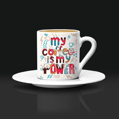 My Coffee Is My Power Kahve Fincanı - Thumbnail