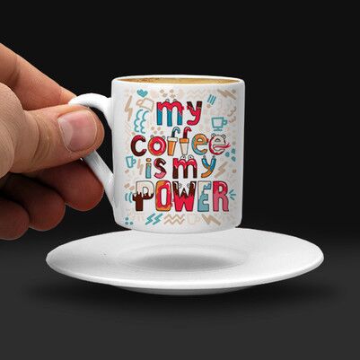 My Coffee Is My Power Kahve Fincanı - Thumbnail