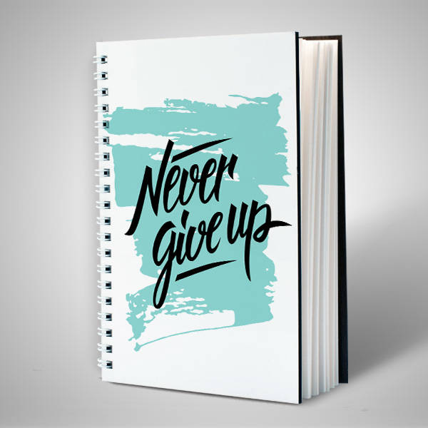 Never Give Up Motto Defter