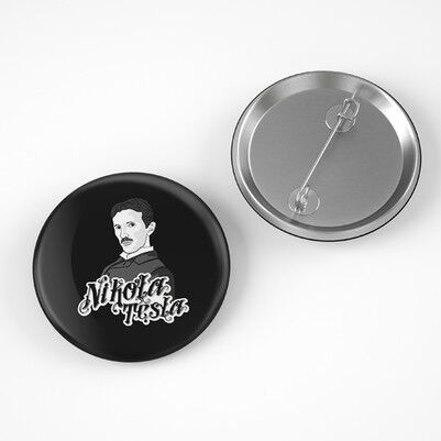 Nikola Tesla Buton Rozet - Thumbnail