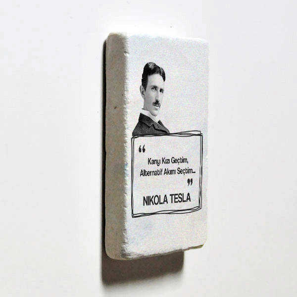 Nikola Tesla Esprili Taş Buzdolabı Magneti