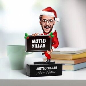 Noel Erkeği Karikatürlü Yılbaşı Biblosu - Thumbnail