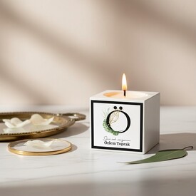  - Ö Harfli Kişiye Özel Beton Mum