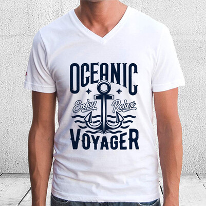 Ocean Tasarımlı Unisex Tişört - Thumbnail
