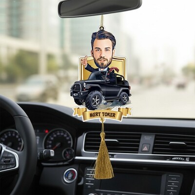  - Off Road Karikatürlü Araba Ayna Süsü