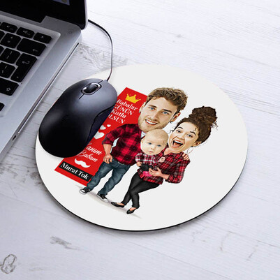 Oğlan Babası Karikatürlü Mousepad - Thumbnail