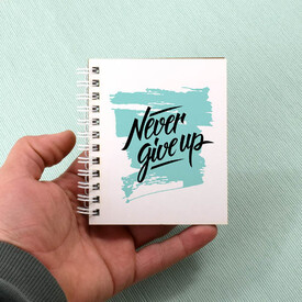 Öğrenciye Hediye Never Give Up Not Defteri - Thumbnail