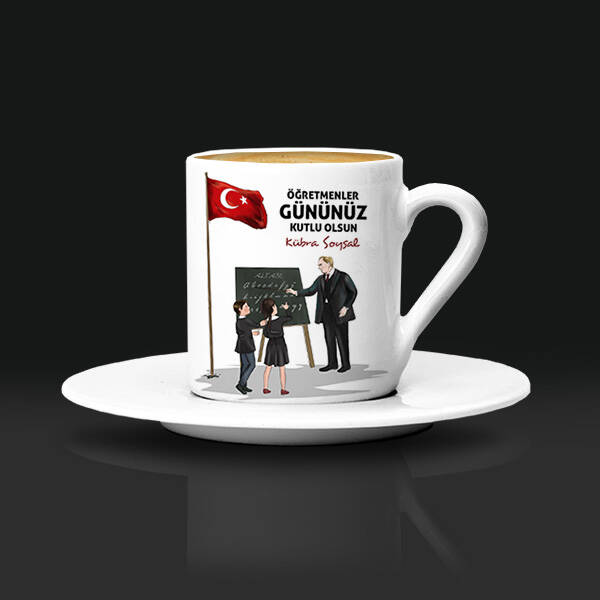 Öğretmen Atatürk İsimli Kahve Fincanı