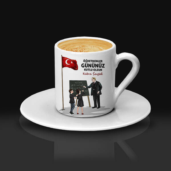 Öğretmen Atatürk İsimli Kahve Fincanı