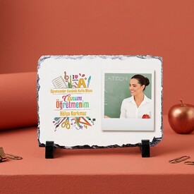 Öğretmene Hediye Taş Baskı - Thumbnail
