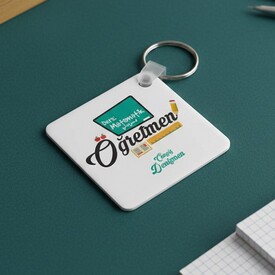  - Öğretmene Hediyelik İsme Özel Anahtarlık