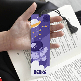 Okuma Hediyesi Şirin Uzaylı Desenli Kitap Ayracı - Thumbnail