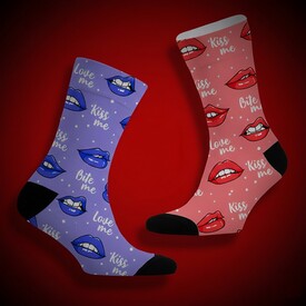  - Öp Beni Sevgililere Özel 2'li Çorap Seti