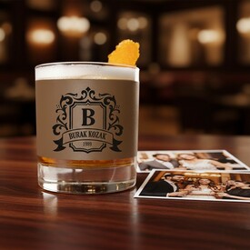  - Orijinal Figürlü İsme Özel Tarihli Vizon Viski Bardağı