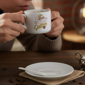 Orijinal Kahve Tasarımlı Nescafe Fincanı - Thumbnail