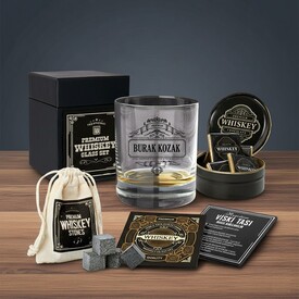  - Orijinal Kutuda Kişiye Özel Aalborg Viski Kadehi Seti