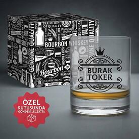  - Orijinal Kutusunda Kişiye Özel Viski Bardağı