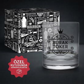  - Orijinal Kutusunda Kişiye Özel Viski Bardağı