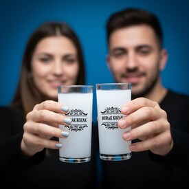  - Orijinal Tasarım Kişiye Özel İkili Rakı Bardağı