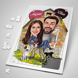  - Orman Evi Keyfi Yapan Çiftler Puzzle